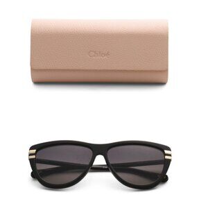 CHLOE Black/Grey 59mm Square Sunglasses